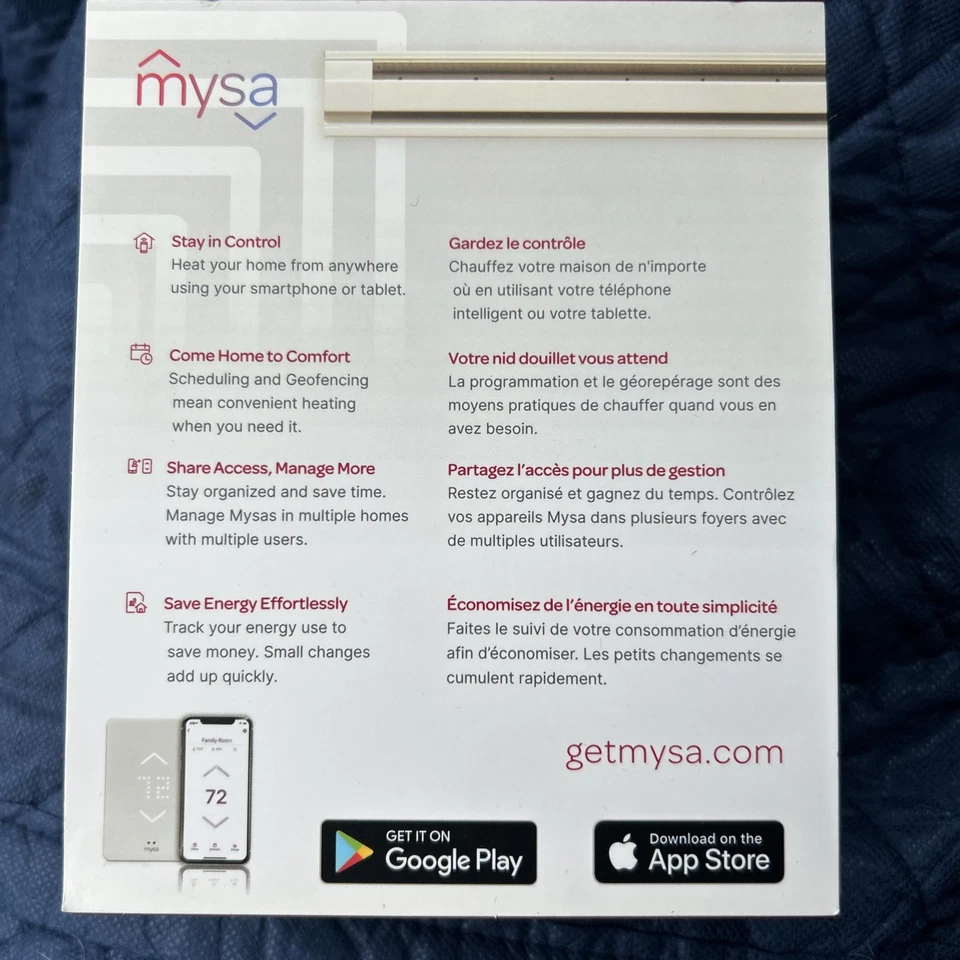 Mysa Smart Thermostat for Electric Baseboard Heaters V2 - White (MYSA BB V2-0) - Image 2 of 4