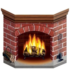 Brick Cardboard Stand-Up Fireplace Size: 34" x 24.5"