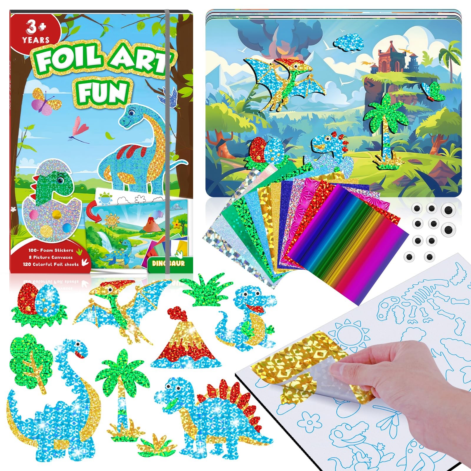 Kit bricolage dinosaure pour animer un anniversaire d'enfants de 3 à 10 ans