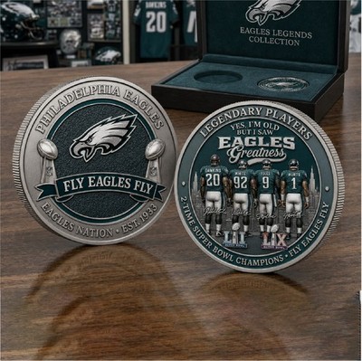Philadelphia Eagles Legends Collection Commemorative Gold Plated Coin