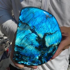 2.7lb Natural Labradorite Gorgeous Feldspar Crystal freeform Specimen Healing