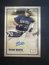 2021 Topps 70 Years of Baseball Autographs #70YA-EW Evan White RC Mariners