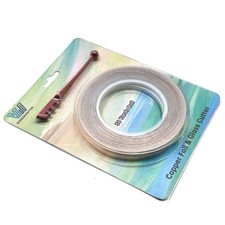 1/4 Silver Backed Copper foil for Stained Glass Project, DIY Crafts, 2Rolls