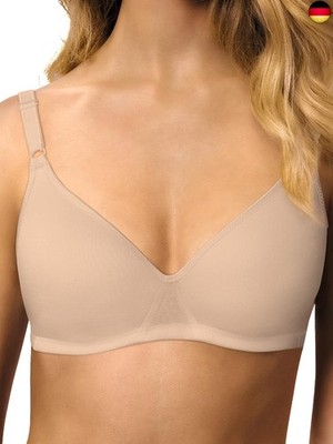 Baumwoll BH bügelloser doppellagiger Softcup-BH Bra weich bequem unsichtbar naht