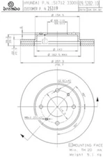 Front Disc Brake Rotor, Pair (2) - OE Replacement Brembo 25319