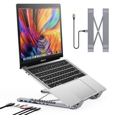 USB C Laptop Docking Station Stand, USB C Dock Tablet Stand, 8 in 1... Fast Ship