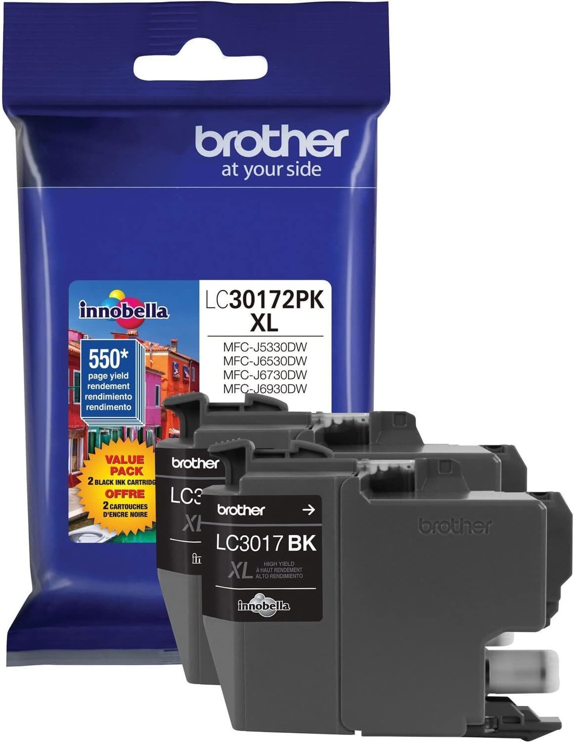 Printer LC30172PK High Yield XL Black Ink Cartridge-2 Pack-image
