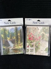 Leanin Tree Lot Of 2 Packs 8 Notecards Flower Garden & Bears In Forest New