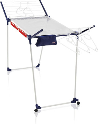 Pegasus 200 Solid Deluxe Mobile Clothes Airer Dryer with 20 Meter Clothes Horse,