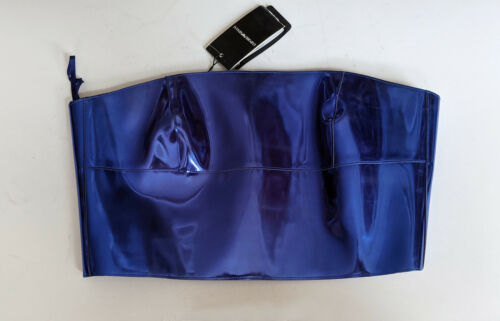 Emporio Armani PVC crop top bralet bustier corset, size 42 (IT) fits size S - Picture 1 of 5