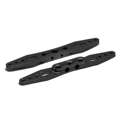   2 x Alu Servohorn Servohebel 95 mm schwarz CNC 25T für Futaba,Align,Savöx,KST