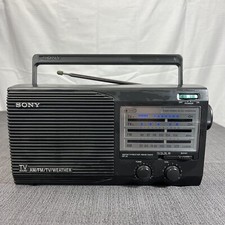 SonyTV Sound ICF-38 Portable Power Cord and/or Battery AM/FM/TV/Weather Radio