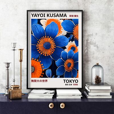 Yayoi Kusama Print, Yayoi Kusama Poster, Japanische Kunst, Ausstellungsposter (59b)