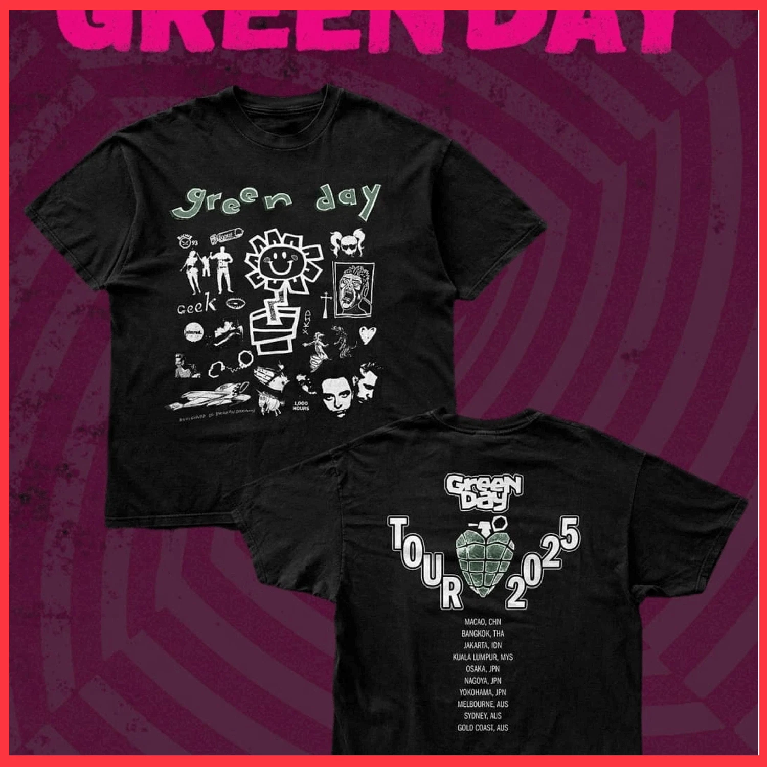 Green Day Tour 2025 T-Shirt