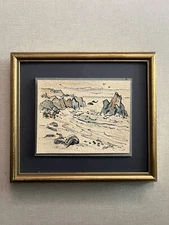 Phil Handley Watercolor Farm House Fort Bragg Mendocino California 1965