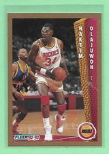 1992-93 Fleer Basketball Hakeem Olajuwon #84 Houston Rockets👍
