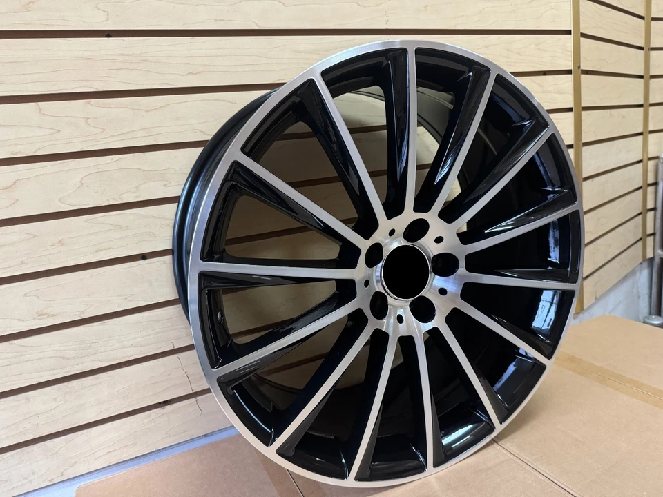 20" Black Multispoke AMG Style Rims Wheels Fits Mercedes Benz S450 S500 S550 S63 - Image 4 of 4