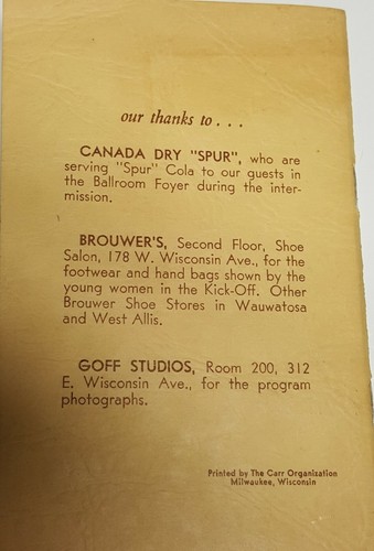 1947 Milwaukee Wi. High school Football Schedule Advertising Book - Picture 6 of 6