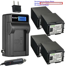 Kastar BP-827 Battery LCD AC Charger for Canon VIXIA HF M30 HFM30, HF M31 HFM31