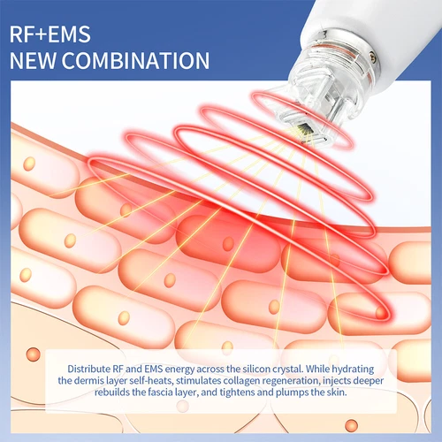 EMS Meso Injektor keine Nadel Haut Falten Entfernung Pflege Maschine RF Mesotherapie Pistole - Bild 4 von 12