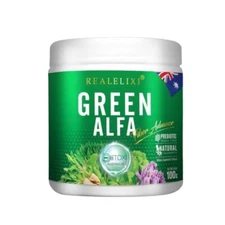 Real Elixir Green Alfa Fiber Advance Chlorophyll Plus Prebiotic Natural 100 g