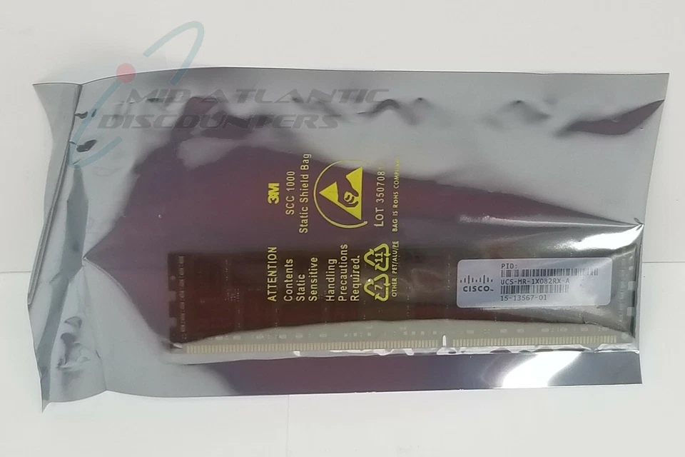 Cisco UCS-MR-1X082RX-A= 8GB DDR3 PC3-10600 1333MHZ Rdimm 1.35V - Image 3 of 3