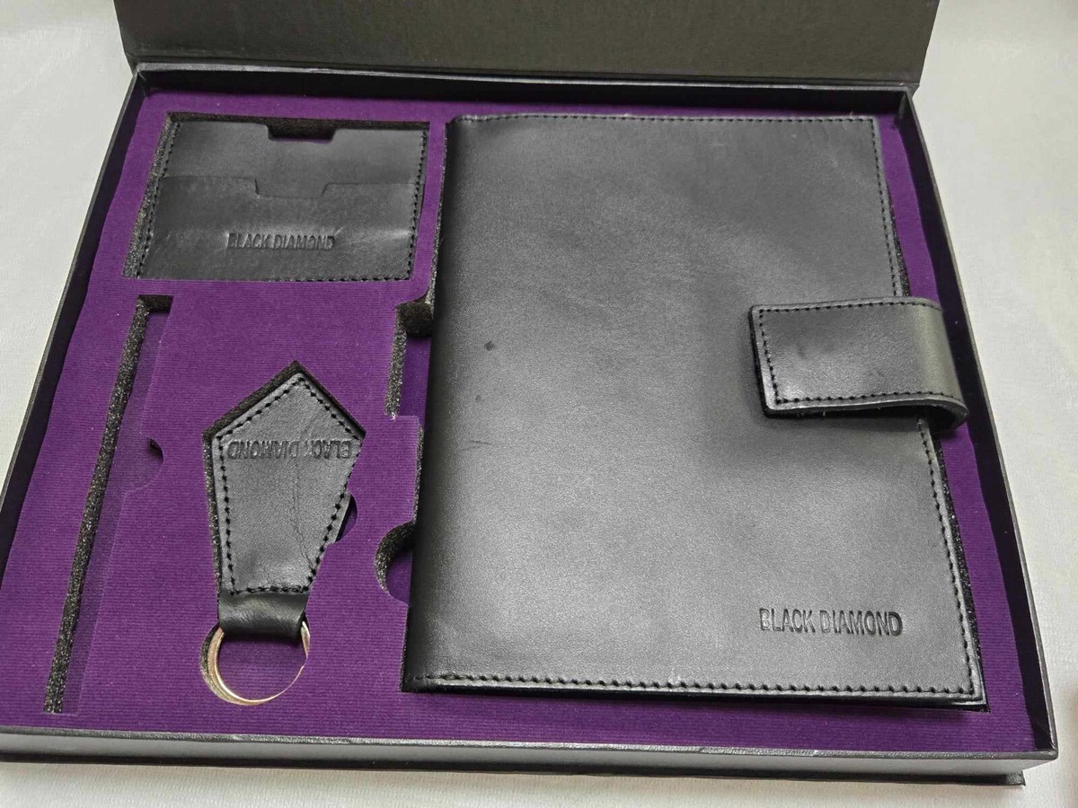 3個セット New Men's Slotomania Black Diamond Black Leather 3pc Set W/Box | eBay