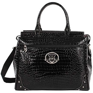 Luggage-Departments-Croco-PVC-16-034-Dowel-Bag-16in-Black