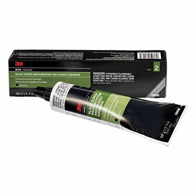 3M 08008 Black Super Weatherstrip Adhesive Tube - 5 Oz. (7663995817010)