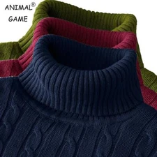 Men's Turtleneck Soft Sweater 2023 Warm Knitted Autumn/winter Pullover Jumper