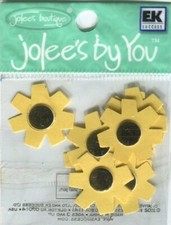 Yellow Cornflower, flower scrapbook 3D embellishment Jolee's by You JJAA070