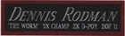DENNIS RODMAN BULLS NAMEPLATE AUTOGRAPHED Signed Basketball-JERSEY-PHOTO-FLOOR
