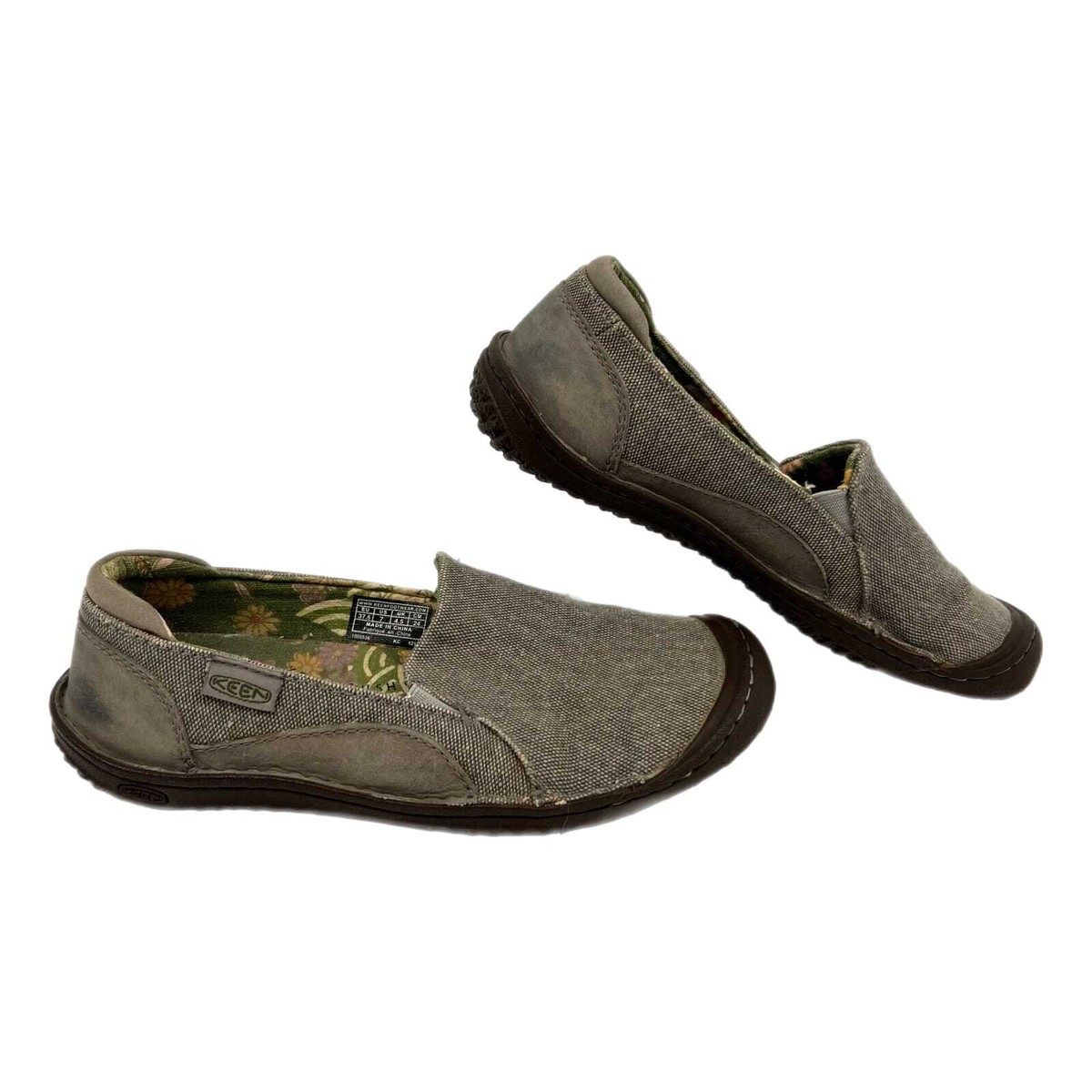 Keen Gray/Brown Canvas Slip-On Sneakers | Good Condition | eBay display picture 1