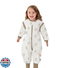 LAT Baby Sleep Bag with Feet Winter,Three-way zipper Wearable Blanket with Le