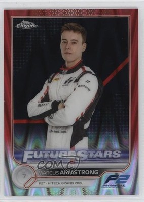 2022 Topps Chrome Formula 1 Red RayWave Refractor 5/5 Marcus Armstrong #83 12a6