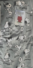 Snoopy JOE COOL Blanket Grey Velvet Soft Extra Long Peanuts Throw 60" x 70" NEW