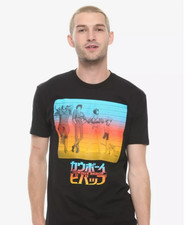 LunchBoxCowboy Bebop Sunrise Graphic T-Shirt Black Mens Small