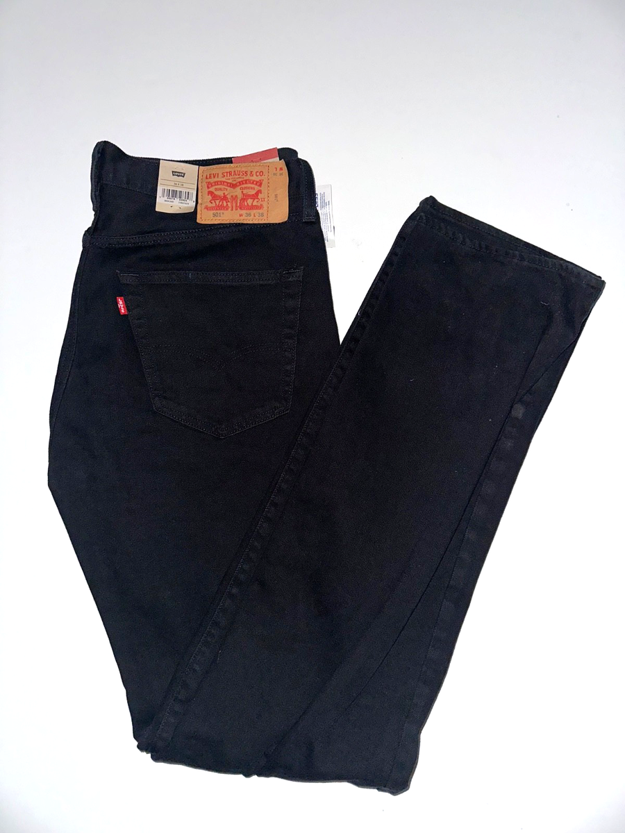 Levi's 501 Original Fit Straight Leg Jeans Black Size: W36 X L38