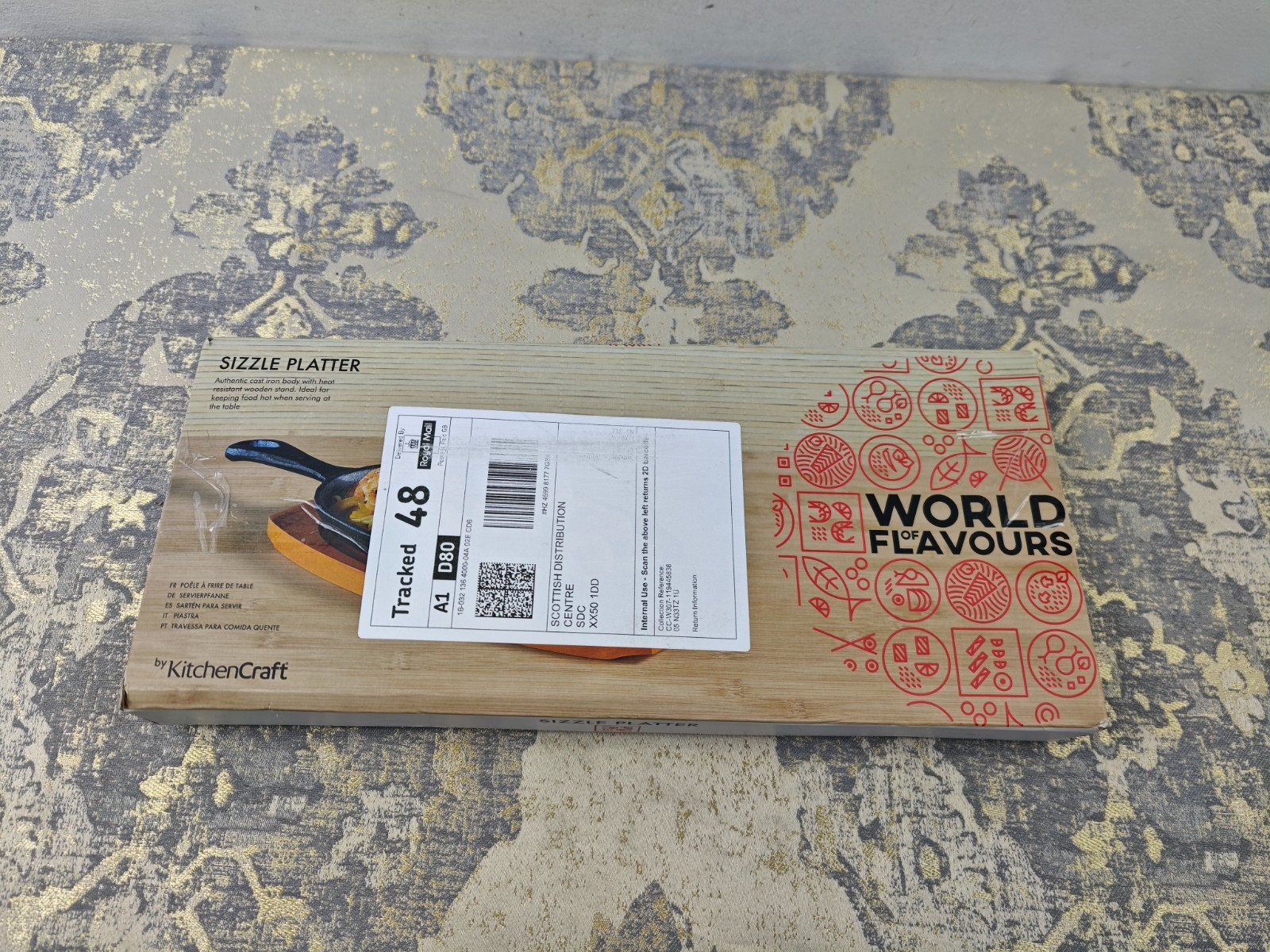 KitchenCraft World of Flavours Japanese Teppanyaki Grill Platter, Cast Iron Sizz