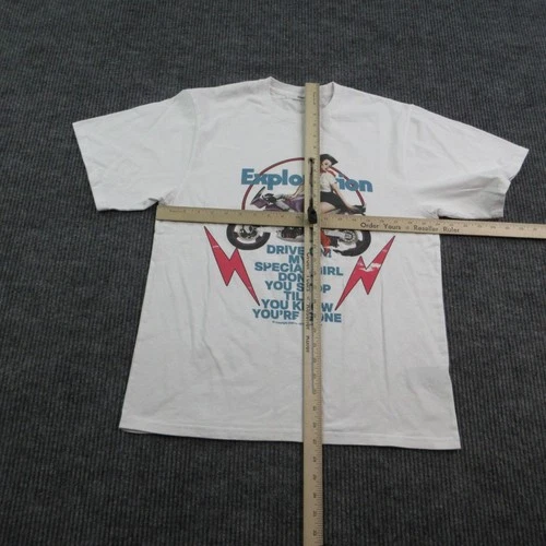 Exploration Motorcycle Shirt Mens Small White CEEC Drive On Graphic Tee NWT image 3