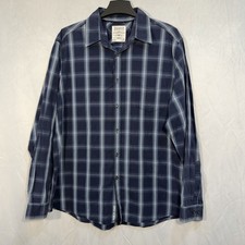 Wrangler Blue Window Plaid Long Sleeve Button Up Shirt XL Casual Preppy Country