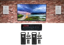 Technical Pro MM2000BT Bluetooth Karaoke Machine System 2 5.25" White Speakers