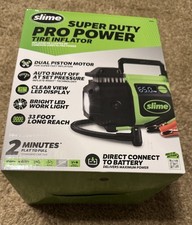 Slime 12v Tire Inflator Super Duty. Dual Piston Motor Air Compressor New Sealed