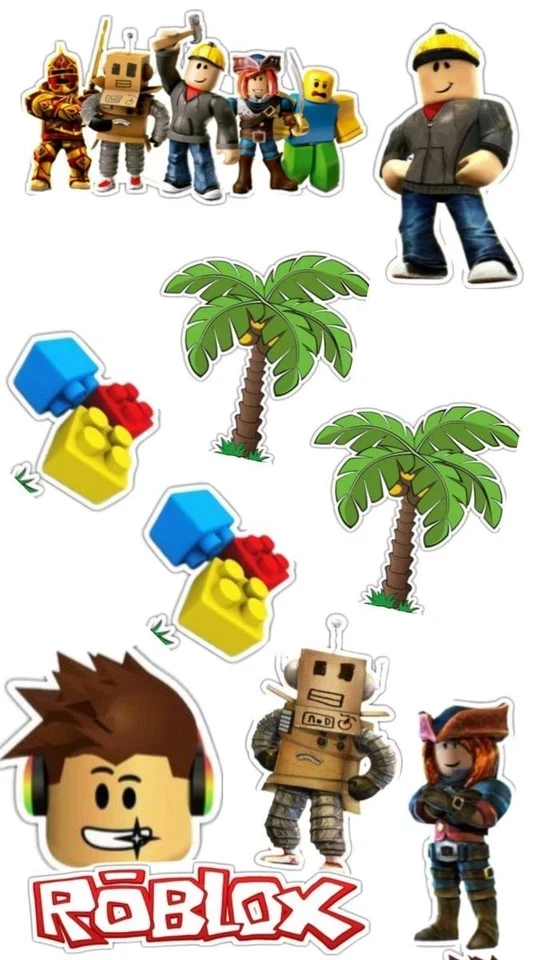 Roblox Tortenaufleger Roblox Tortendeko Essbar Fondant - Bild 3 von 4