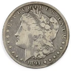 1891-CC Morgan Dollar VG details Silver $1 Carson City Mint