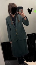 Vintage WOOL Women  s Blazer and Skirt Suit Set