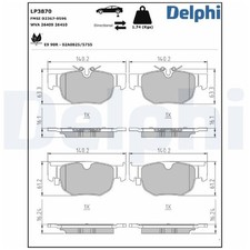 Satz Bremsbeläge Bremsklötze hinten für Jaguar F-Pace X761 | 24081543