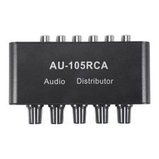 5CH Audio Distributor Stereo Audio Mixer 1 Input 5 Output Splitter for 6784