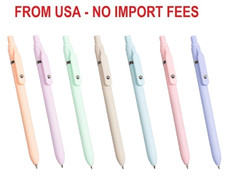 7 Pcs 0.5 mm Fine Point Gel Pens, Colorful Shell, Black Ink, Office, School Fa