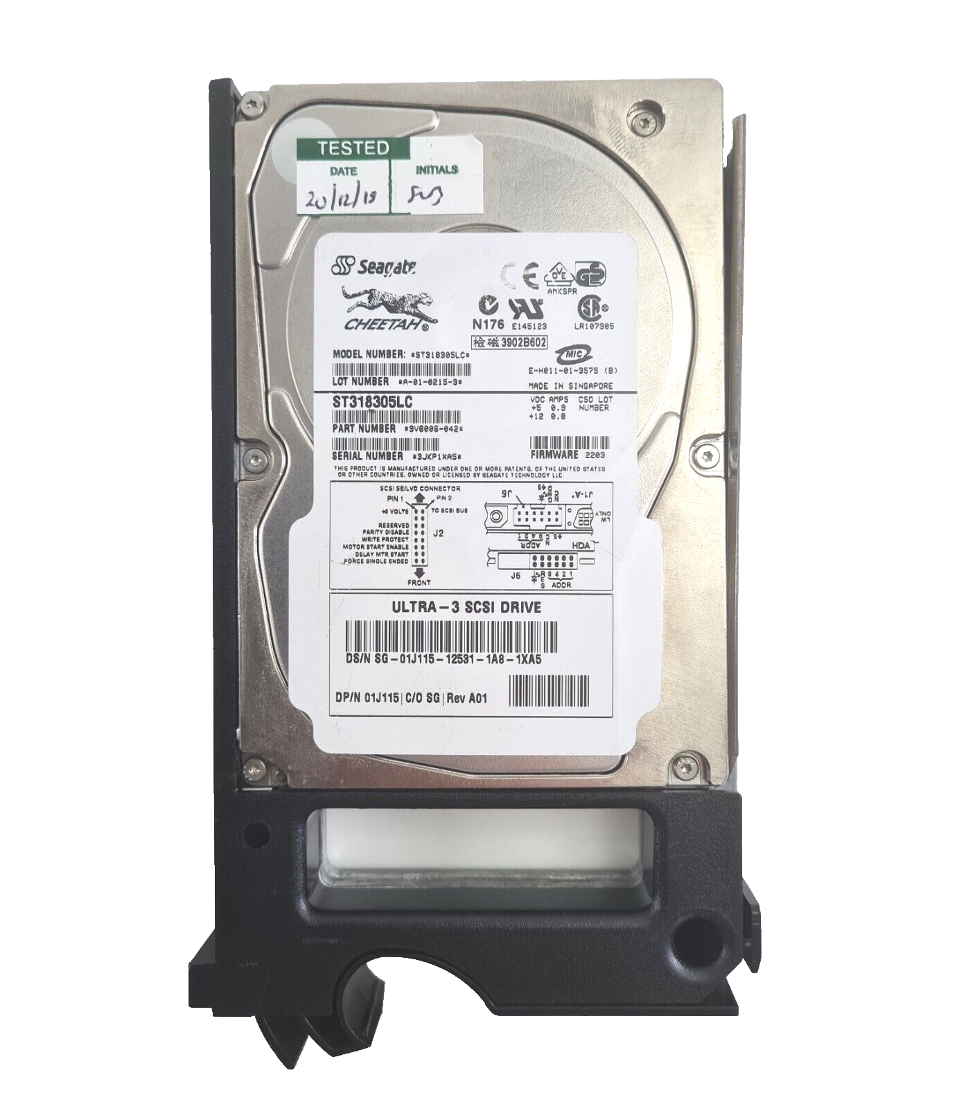 18.2GB SCSI (80 Pin Ultra-160) 3.5"" 10K (With Caddy) HDD
